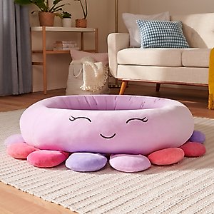 Squishmallows Beula Octopus Cat & Dog Bed, Purple, Small