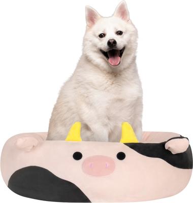 Show full view: Squishmallows Connor Cow Dog & Cat Bed, White,Large slide 2 of 6