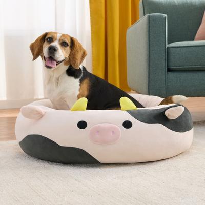 Show full view: Squishmallows Connor Cow Dog & Cat Bed, White, Medium slide 2 of 5