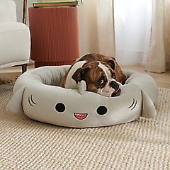 Squishmallows Gordon Shark Cat & Dog Bed, Grey, Medium
