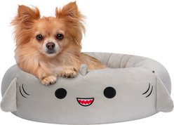Squishmallows Gordon Shark Cat & Dog Bed, Grey, Small