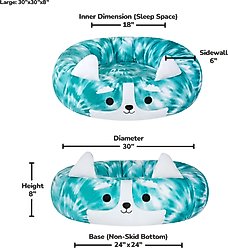 Squishmallows Halver Corgi Dog & Cat Bed, Blue,Large slide 2 of 5