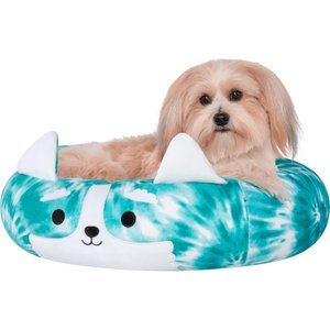 Squishmallows Halver Corgi Dog & Cat Bed, Blue,Small