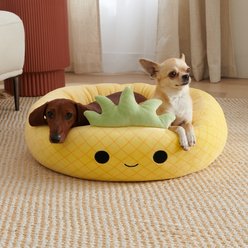 Squishmallows Maui Pineapple Cat & Dog Bed, Yellow, Large