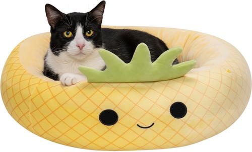 Show full view: Squishmallows Maui Pineapple Cat & Dog Bed, Yellow, Large slide 7 of 8