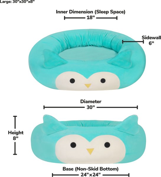 Squishmallows Winston Owl Dog & Cat Bed