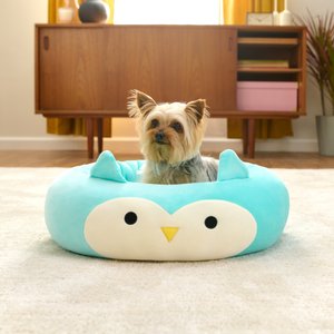 Squishmallows Winston Owl Dog & Cat Bed, Blue,Small