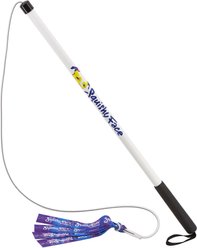Squishy Face Studio Flirt Pole V2 with Lure Dog Toy, Purple & Blue Tie Dye, Regular