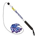 Squishy Face Studio Flirt Pole V2 with Lure Squeaky Dog Toy, Purple & Blue Tie Dye, Junior
