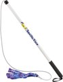 Squishy Face Studio Flirt Pole V2 with Lure Squeaky Dog Toy, Purple & Blue Tie Dye, Regular