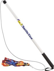 Squishy Face Studio Flirt Pole V2 with Lure Squeaky Dog Toy, Rainbow Tie Dye, Regular slide 1 of 3