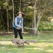 Show in main carousel: Squishy Face Studio Flirt Pole V2 with Lure Squeaky Dog Toy, Rainbow Tie Dye, Regular slide 2 of 4