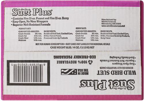 Show full view: St. Albans Bay Suet Plus Berry & Peanut Suet Wild Bird Food, case of 10 slide 3 of 6