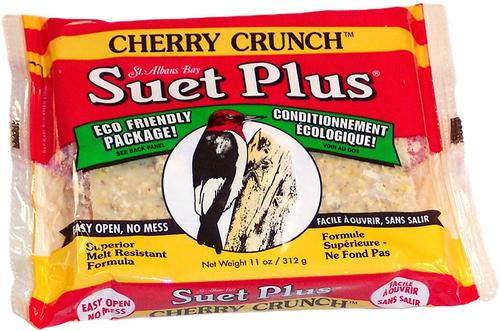 Show full view: St. Albans Bay Suet Plus Cherry Crunch Suet Wild Bird Food, case of 12 slide 2 of 7
