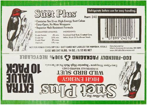 Show full view: St. Albans Bay Suet Plus High Energy Suet Wild Bird Food, 10 count slide 2 of 8