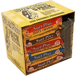 St. Albans Bay Suet Plus Suet Cake & Feeder Combo Wild Bird Food, case of 5