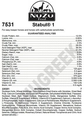 Show full view: Stabul 1 Equine Diets Fenugreek Low Sugar, Low Starch Horse Feed, 40-lb bag slide 3 of 5