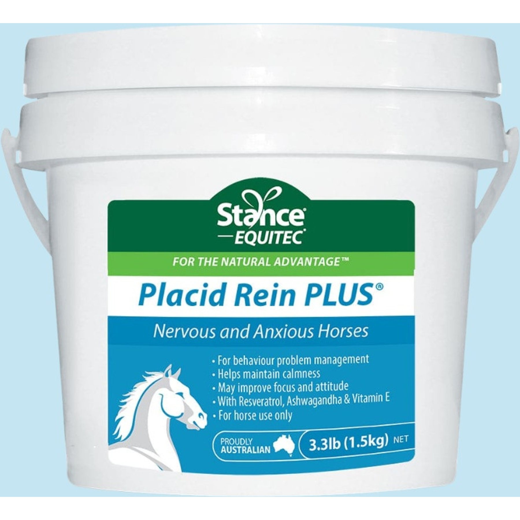 Stance Equitec Placid Rein Plus Powder Horse Supplement, 3.3-lb