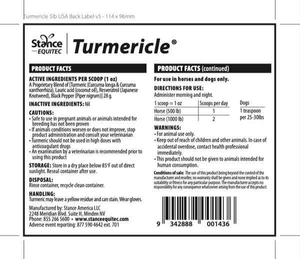Show full view: Stance Equitec Turmericle Powder Dog Supplement, 1-lb slide 2 of 4