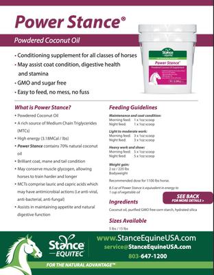 Show full view: Stance Equitec USA Power Stance Horse Supplement, 15-lb bottle slide 3 of 5
