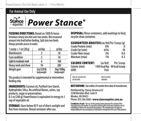 Show full view: Stance Equitec USA Power Stance Horse Supplement, 5-lb bottle slide 2 of 5