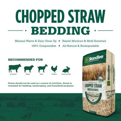 Show full view: Standlee Certified Chopped Straw Bedding for Small Farm Animals & Pets, 25-lb bag slide 6 of 8