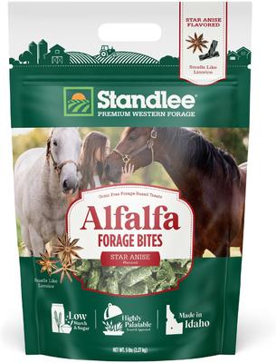 Show full view: Standlee Forage Bites Alfalfa Anise Horse Treats, 5-lb bag slide 1 of 3