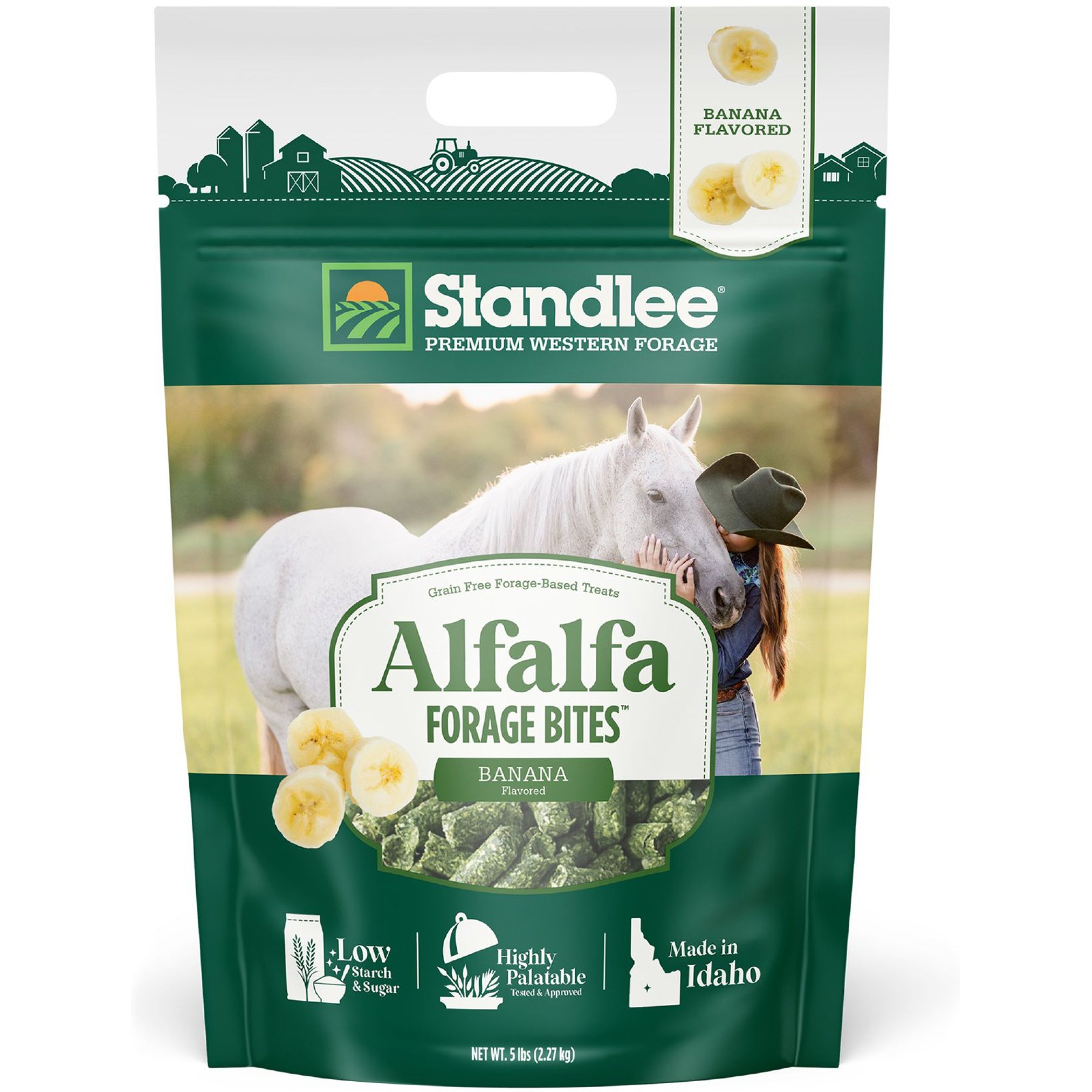 Standlee Forage Bites Alfalfa Banana Horse Treats, 5-lb bag