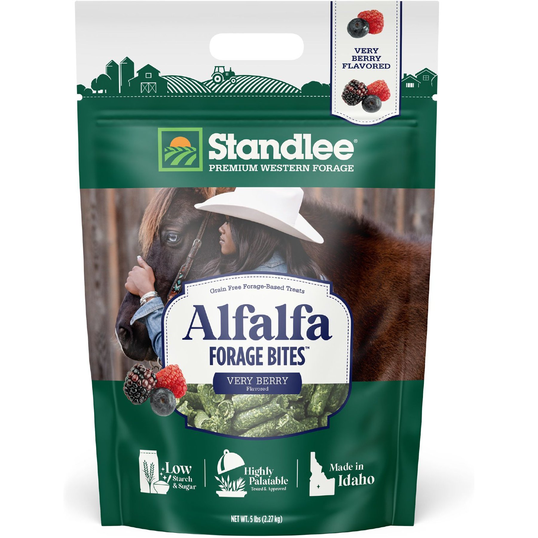 Standlee Forage Bites Alfalfa Very Berry Horse Treats, 5-lb bag