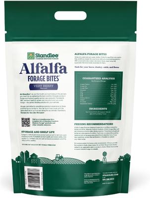 Show full view: Standlee Forage Bites Alfalfa Very Berry Horse Treats, 5-lb bag slide 2 of 3