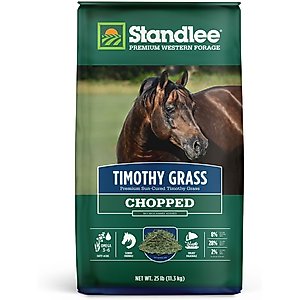 Standlee Premium Timothy Grass Chopped Forage Horse Feed, 25-lb bag