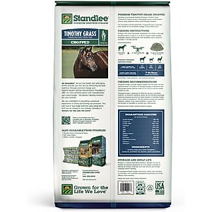 Standlee Premium Timothy Grass Chopped Forage Horse Feed, 25-lb bag