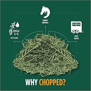Standlee Premium Timothy Grass Chopped Forage Horse Feed, 25-lb bag