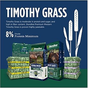 Standlee Premium Timothy Grass Chopped Forage Horse Feed, 25-lb bag