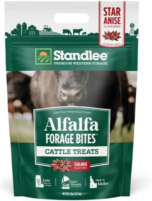 Show full view: Standlee Premium Western Forage Alfalfa Forage Bites Star Anise Flavored Cattle Treats, 5-lb bag slide 1 of 7
