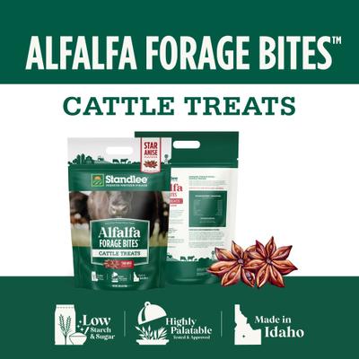 Show full view: Standlee Premium Western Forage Alfalfa Forage Bites Star Anise Flavored Cattle Treats, 5-lb bag slide 6 of 7