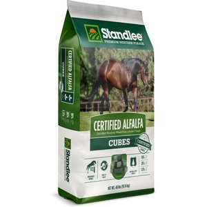 Standlee Premium Western Forage Certified Alfalfa Hay Cubes Horse Feed, 40-lb bag