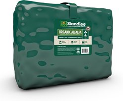 Standlee Premium Western Forage Organic Alfalfa Grab & Go Compressed Hay Bale Horse Feed, 50-lb bag