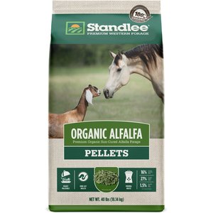 Standlee Premium Western Forage Organic Alfalfa Hay Pellets Horse & Goat Feed, 40-lb bag