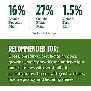 Standlee Premium Western Forage Organic Alfalfa Hay Pellets Horse & Goat Feed, 40-lb bag