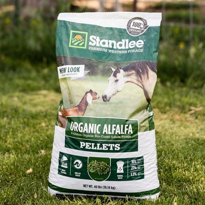 Show full view: Standlee Premium Western Forage Organic Alfalfa Hay Pellets Horse & Goat Feed, 40-lb bag slide 7 of 9
