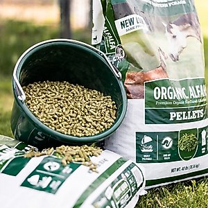 Standlee Premium Western Forage Organic Alfalfa Hay Pellets Horse & Goat Feed, 40-lb bag