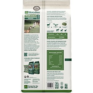 Standlee Premium Western Forage Organic Alfalfa Hay Pellets Horse & Goat Feed, 40-lb bag