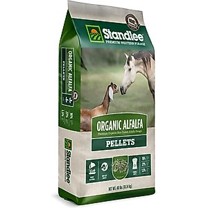 Standlee Premium Western Forage Organic Alfalfa Hay Pellets Horse & Goat Feed, 40-lb bag
