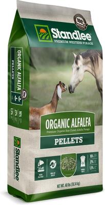 Show full view: Standlee Premium Western Forage Organic Alfalfa Hay Pellets Horse & Goat Feed, 40-lb bag slide 2 of 9