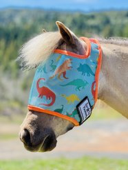 Star Point Horsemanship Horse Fly Mask, Dinosaur, Medium Mini