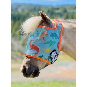 Star Point Horsemanship Horse Fly Mask, Dinosaur, Medium Mini