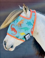 Star Point Horsemanship Horse Fly Mask, Dinosaur, Medium Mini slide 2 of 3