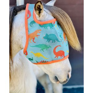 Star Point Horsemanship Horse Fly Mask, Dinosaur, Medium Mini