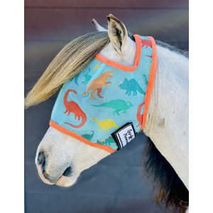 Star Point Horsemanship Horse Fly Mask, Dinosaur, Mini Horse Small